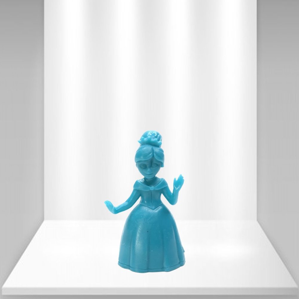 Blue Smiling Princess  Cake Topper